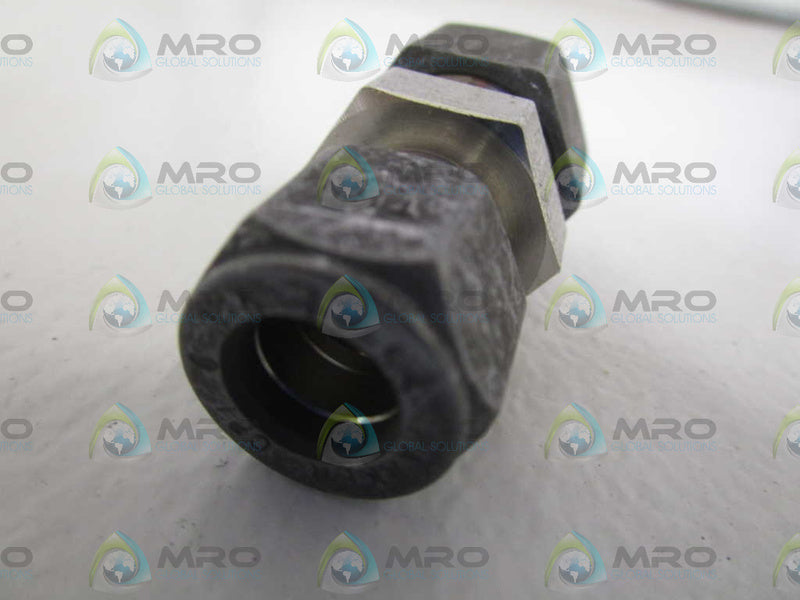 LOT OF 5 PARKER 1/2"TX3/8"NPT TUBE UNION 8-6-HB *NEW NO BOX*