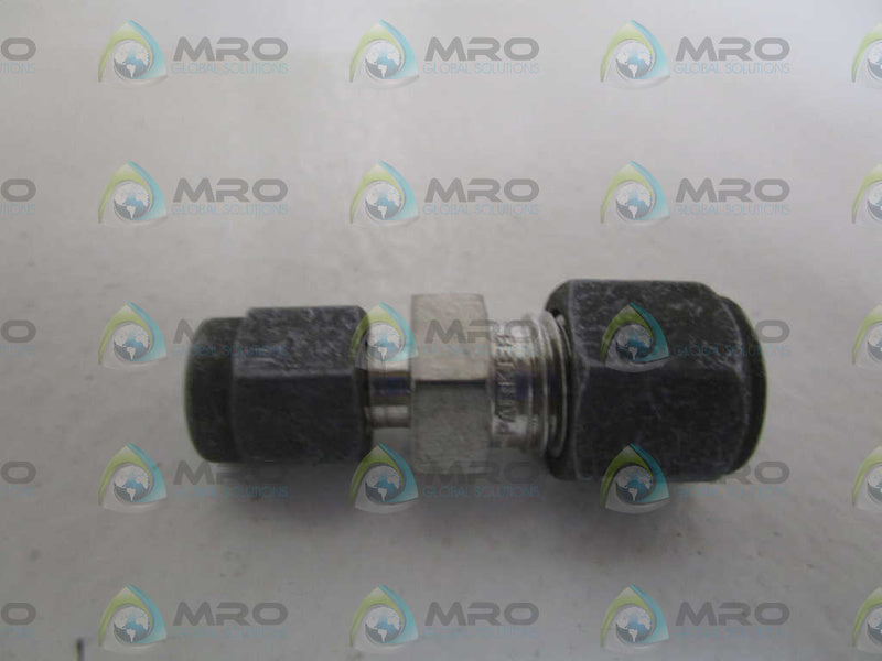 LOT OF 4 PARKER 1/4"T X 1/8" NPT TUBE UNION 4-2-HBZ *NEW NO BOX*