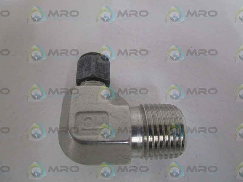 LOT OF 3 PARKER 1/4X1/2" MALE ELBOW 4-8CBZ-DSS *NEW NO BOX*