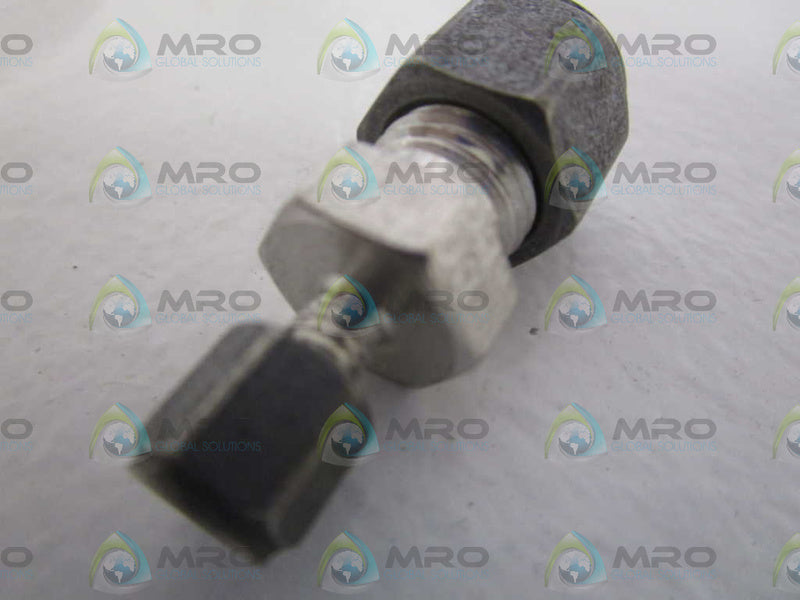LOT OF 4 PARKER 1/4"T X 1/16NPT TUBE UNION 4-1HBZ *NEW NO BOX*
