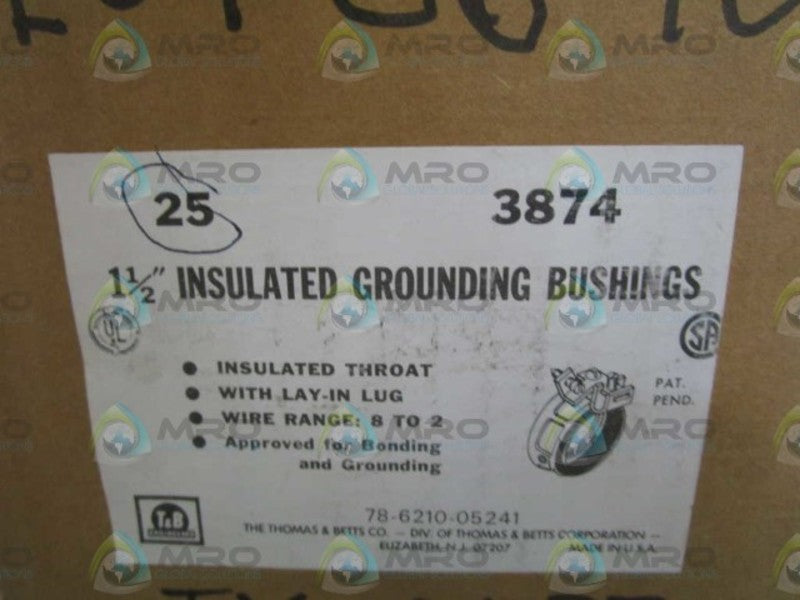LOT OF 25 THOMAS & BETTS 1-1/2" BUSHINGS 3874 *FACTORY SEALED*