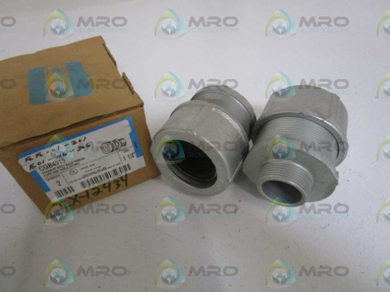 LOT OF 2 CROUSE-HINDS CGB4913 CABLE FITTING 1-1/4" *NEW IN BOX*
