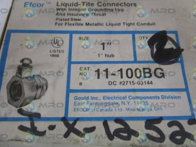 LOT OF 2 GOULD 1" CONNECTOR 11-100BG *NEW IN BOX*