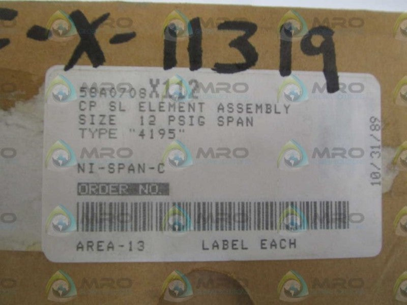 TYPE 4195 CP SL ELEMENT ASSEMBLY 58A0708X112 *NEW IN BOX*