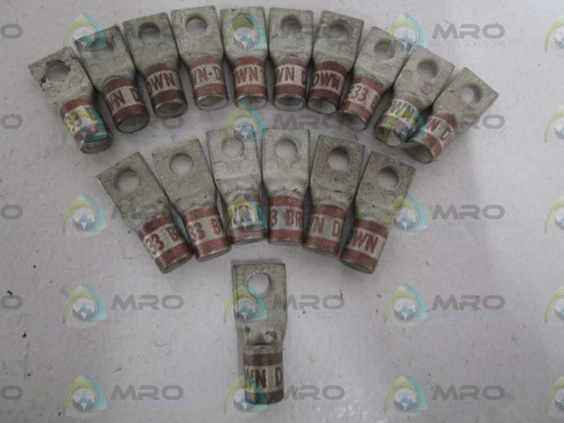LOT OF 17 THOMAS & BETTS BROWN DIE 33 LUG 2-3STR *NEW NO BOX*