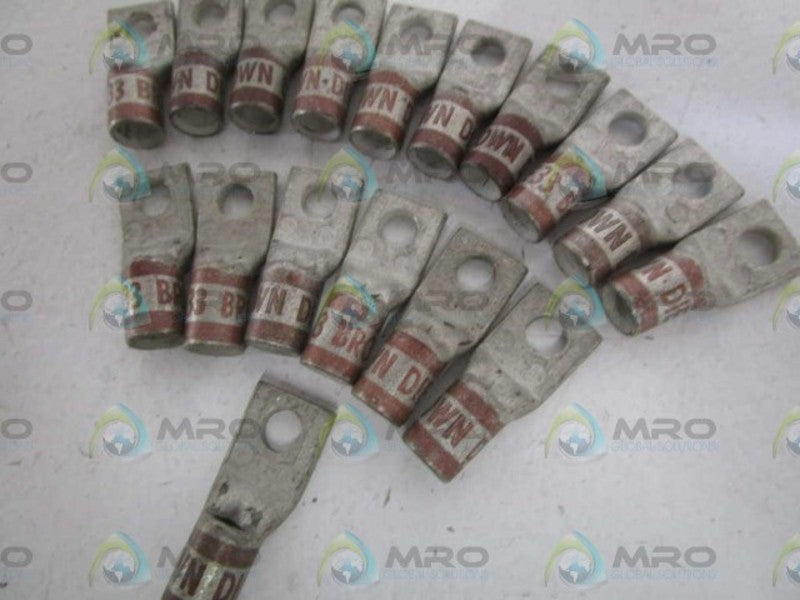 LOT OF 17 THOMAS & BETTS BROWN DIE 33 LUG 2-3STR *NEW NO BOX*