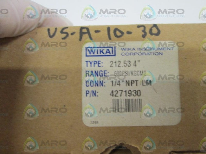WIKA GAUGE 600PSI 4271930 / 212.53 4" NSMP