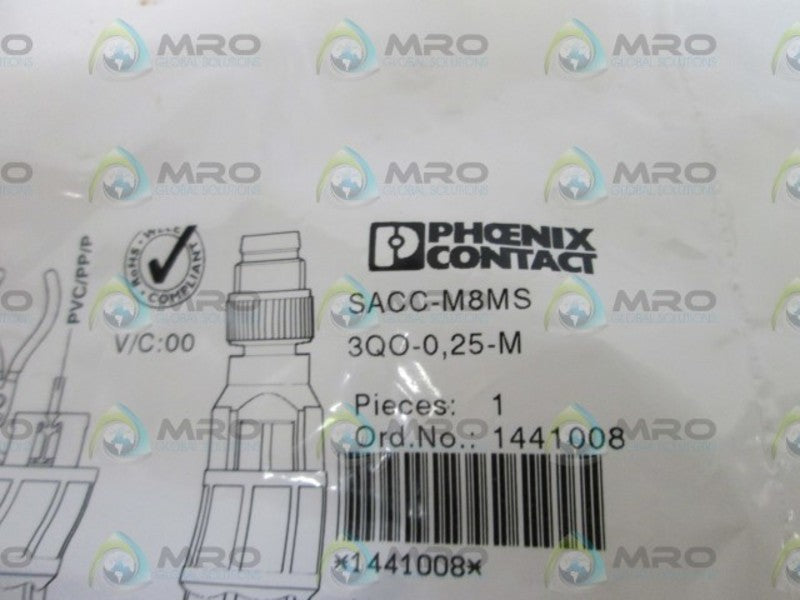 PHOENIX CONTACT CONNECTOR SACC-M8MS-3QO-0,25-M  NSMP