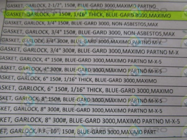 LOT OF 16 GARLOCK 3/4" GASKET 150# *NEW NO BOX