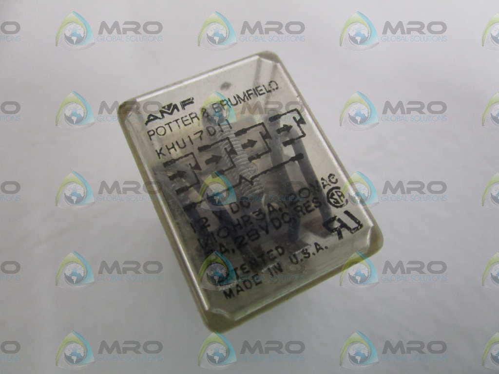 LOT OF 11 POTTER & BRUMFIELD 12VDC RELAY KHU17D11 *USED*
