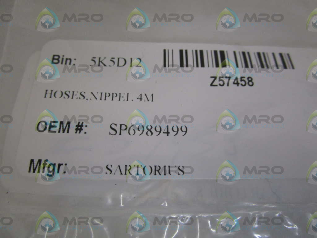 SARTORIUS 4M NIPPEL HOSE SP6989499 *NEW IN BAG*
