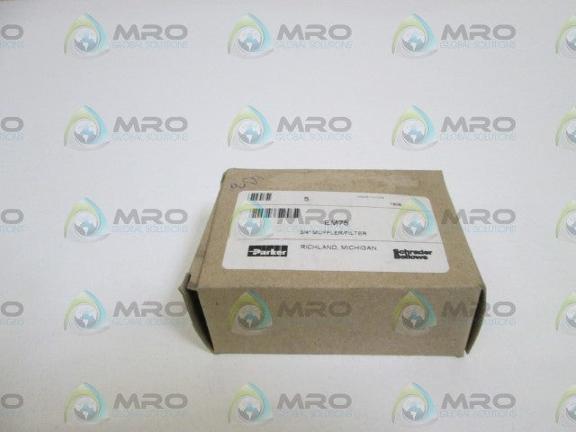 LOT OF 4 PARKER 3/4" MUFFLER/FILTER EM75 *NEW IN BOX*