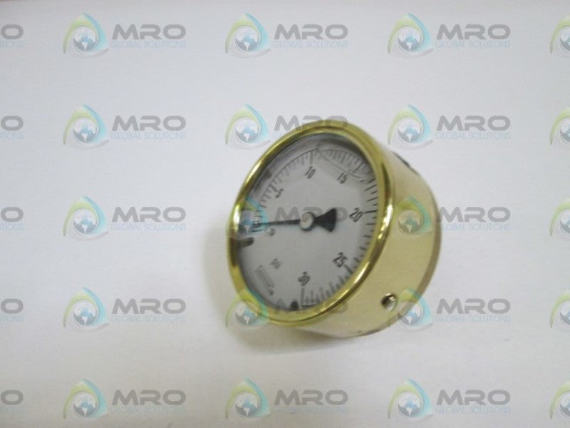NOSHOK 25-310-30 1/4NPT PRESSURE GAUGE BACK CONN *NEW IN BOX*