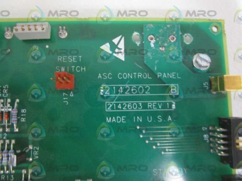 GENERAL ELECTRIC ASC CONTROL PANEL BOARD 2142602 *USED*