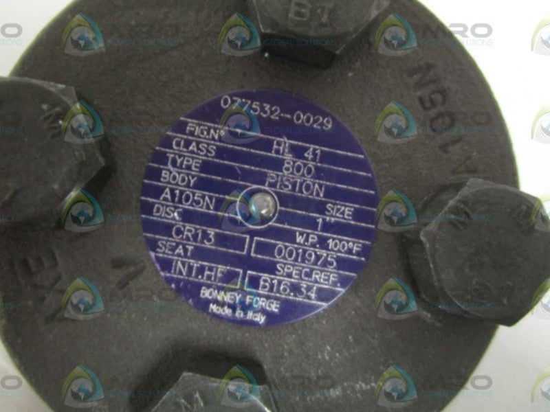 BONNY FORGE 1" VALVE 077532-0029  NSNP