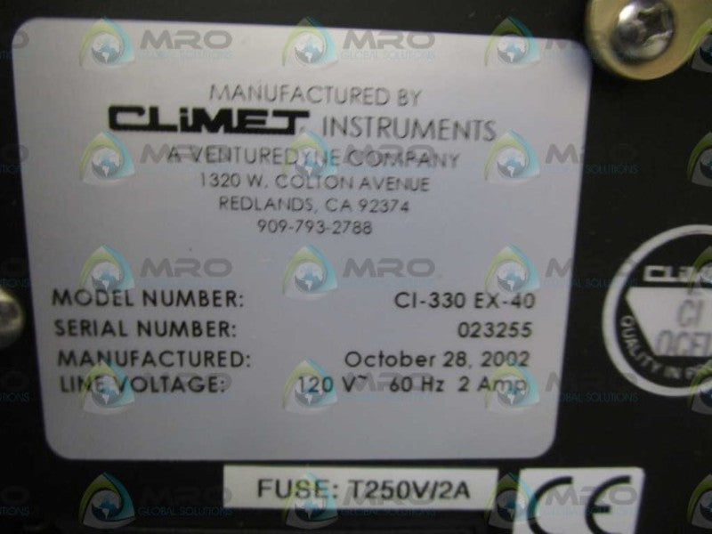 CLIMET MULTI-PORT SAMPLER CI-330 EX-40  NSMP