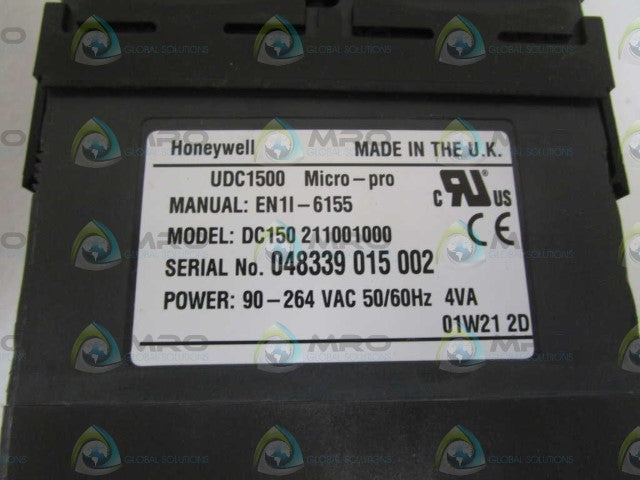 HONEYWELL UDC1500 Micro-Pro DC150211001000 TEMPERATURE CONTROLLER *NEW NO BOX*