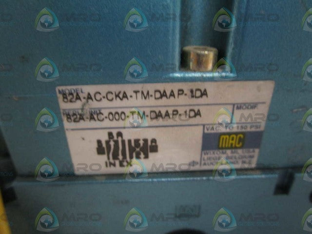 MAC 82A-AC-CKA-TM-DAAP-1DA SOLENOID VALVE (AS PICTURED) *USED*