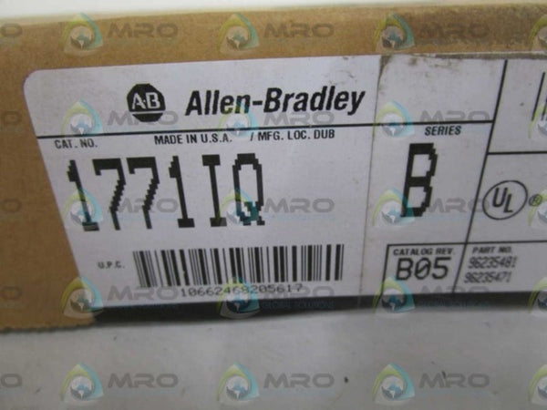 ALLEN BRADLEY 1771-IQ SER.B SELECTABLE INPUT MODULE DATE:1999  NSFS