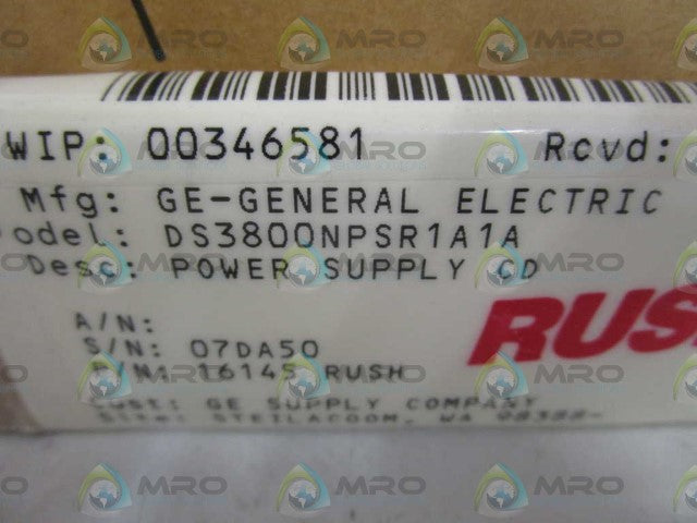 GENERAL ELECTRIC DS3800NPSR1A1A POWER SUPPLY CARD *NEW IN BOX*