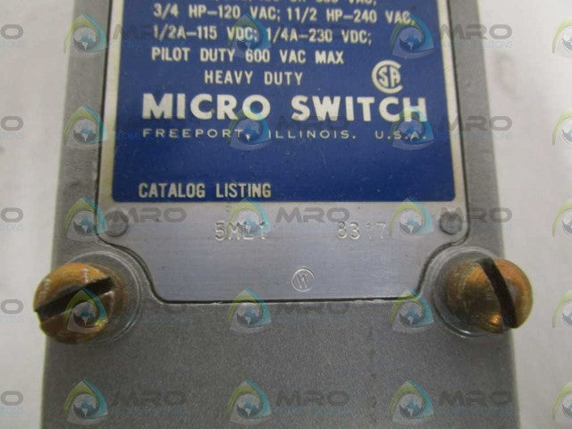 MICROSWITCH 5ML1 LIMIT SWITCH (GREY) *NEW NO BOX*
