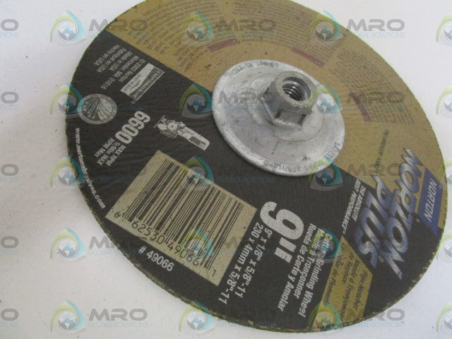 NORTON 49066 GRINDING WHEEL 9" *NEW NO BOX*