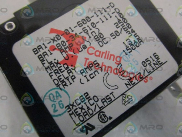 CARLING TECHNOLOGIES 3XC62 CIRCUIT BREAKER  NSMP