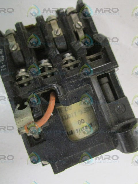 KLOCKNER MOELELR DIL00-52-NA CONTACTOR 110/115V *USED*
