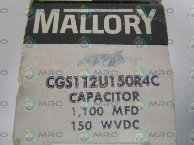 MALLORY CGS112U150R4C 150VDC CAPACITOR *NEW IN BOX*
