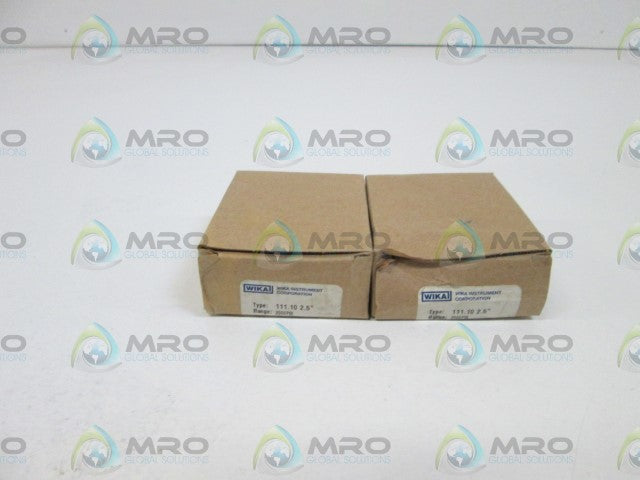 LOT OF 2 WIKA GAUGE 111.10 2.5" 2000PSI 1/4" NPT LM / 4253221 *NEW IN BOX*