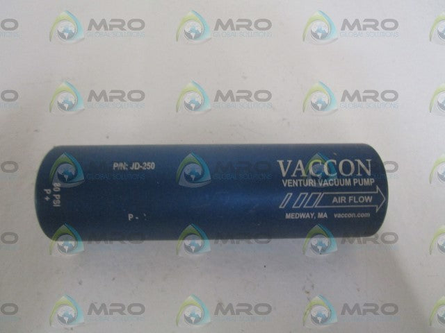 VACCON JD-250 VENTURI VACUUM PUMP *NEW NO BOX*