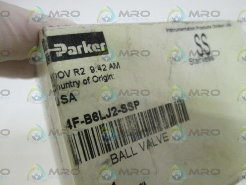 PARKER VALVE 4F-B6LJ2-SSP *NEW IN BOX*