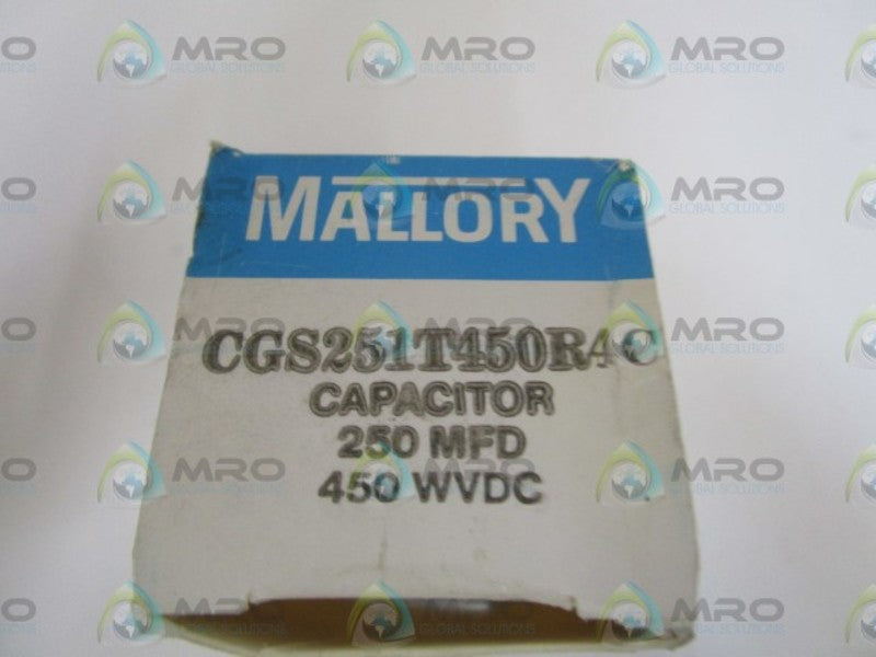 MALLORY CGS251T450R4C 450VDC CAPACITOR *NEW IN BOX*