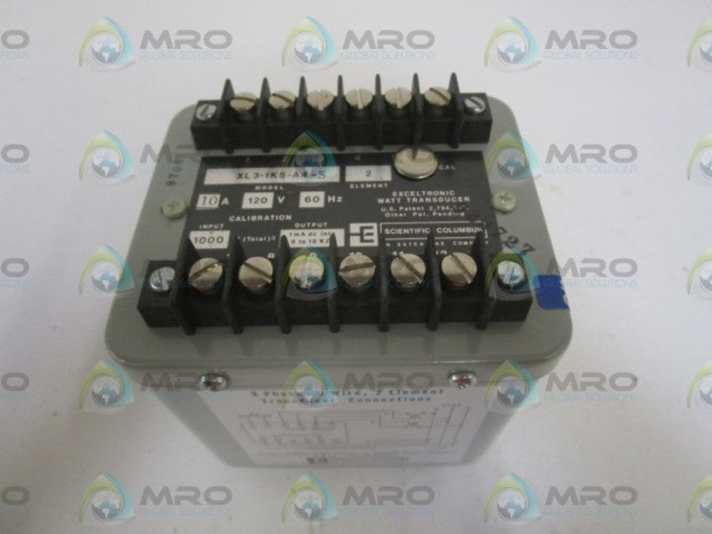 SCIENTIFIC COLUMBUS XL3-1K5-A4-5 EXCELTRONICS WATT TRANSDUCER  NSMP