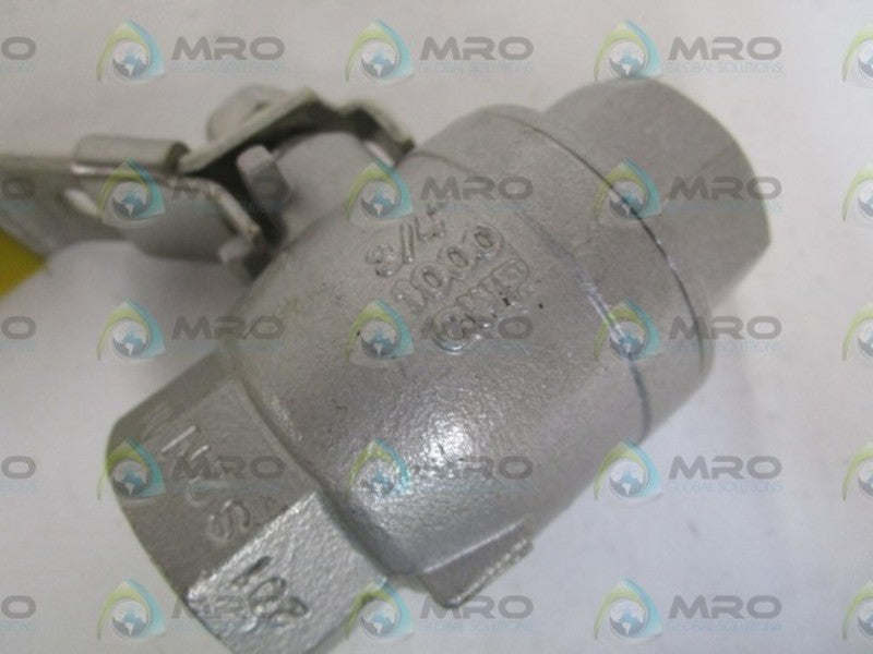 SHARPE CF8M 3/4" 1000CWP BALL VALVE  *NEW NO BOX*
