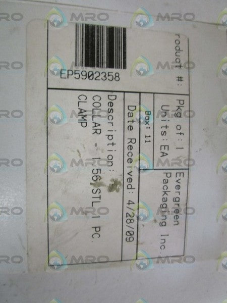 EVERGREEN 5902358 COLLAR-1.56 STL 1 PC CLAMP  NSMP