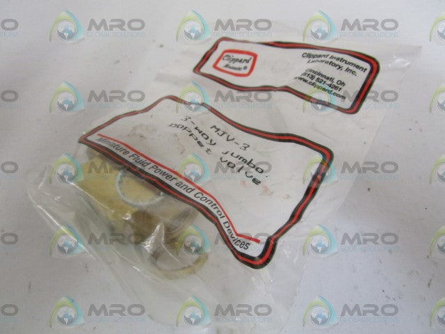 CLIPPARD MJV-3 3-WAY JUMBO POPPET VALVE * NEW IN FACTORY BAG *