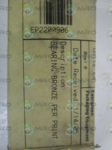 EVERGREEN 2200906 BEARING BRONZE  NSMP