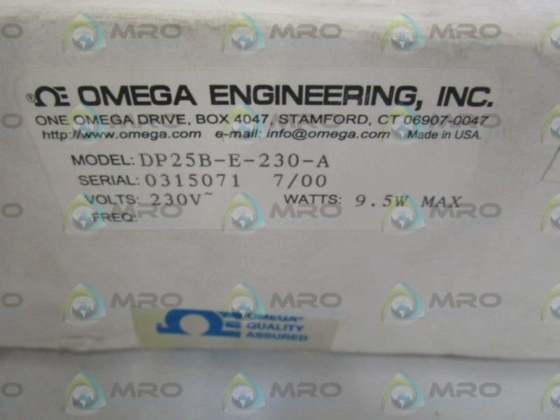 OMEGA DP25B-E-230-A TEMPERATURE INDICATOR *FACTORY SEALED*
