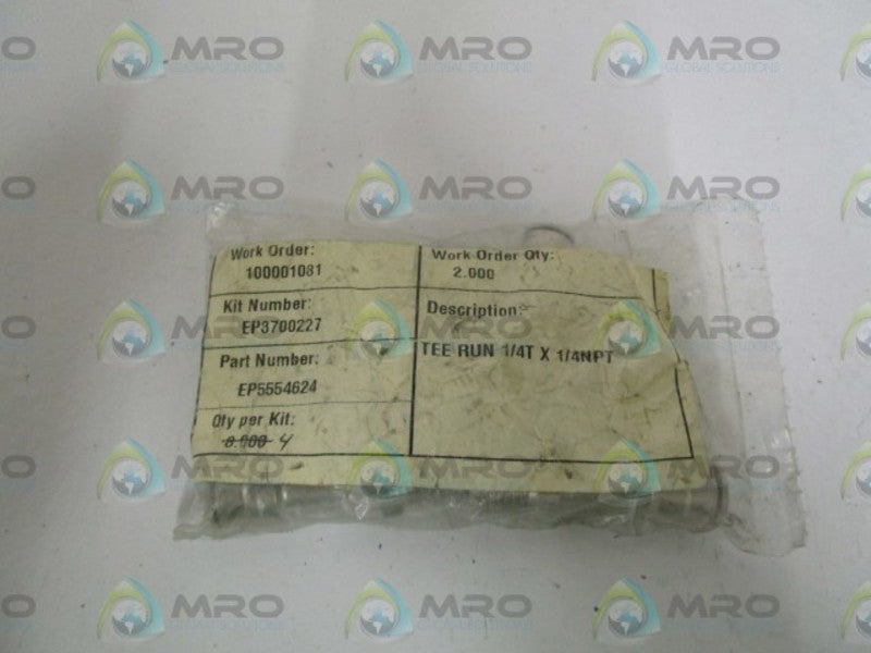 EVERGREEN 5554624 TEE RUN 1/4TX1/4NPT (PKG OF 4)  NSMP
