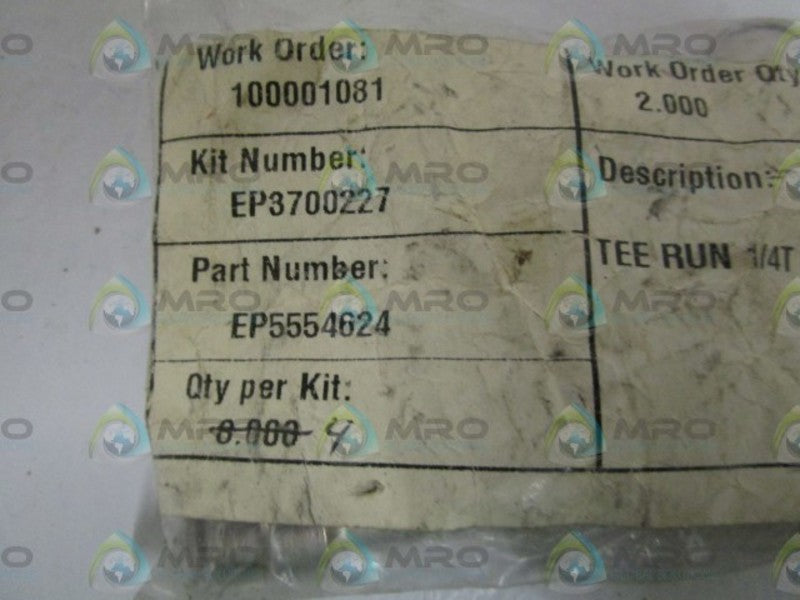 EVERGREEN 5554624 TEE RUN 1/4TX1/4NPT (PKG OF 4)  NSMP