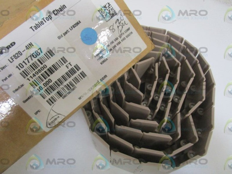 REXNORD LF820-4IN 10FT CONVEYOR CHAIN *NEW IN BOX*
