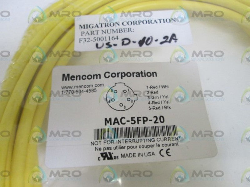 MENCOM CORP. CONNECTOR MAC-5FP-20 *NEW NO BOX*