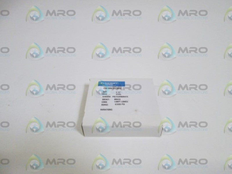ASHCROFT 45W1000H02L-3000# PRESSURE GAUGE 0-3000 PSI  NSMP