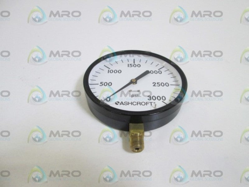 ASHCROFT 45W1000H02L-3000# PRESSURE GAUGE 0-3000 PSI  NSMP