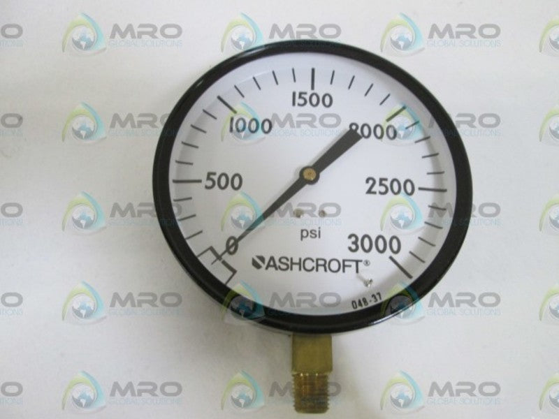 ASHCROFT 45W1000H02L-3000# PRESSURE GAUGE 0-3000 PSI  NSMP