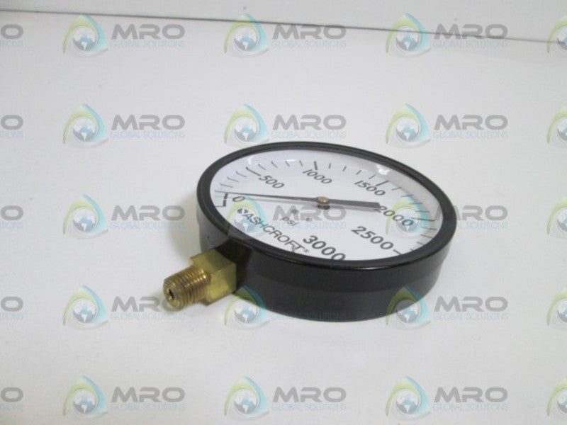 ASHCROFT 45W1000H02L-3000# PRESSURE GAUGE 0-3000 PSI  NSMP