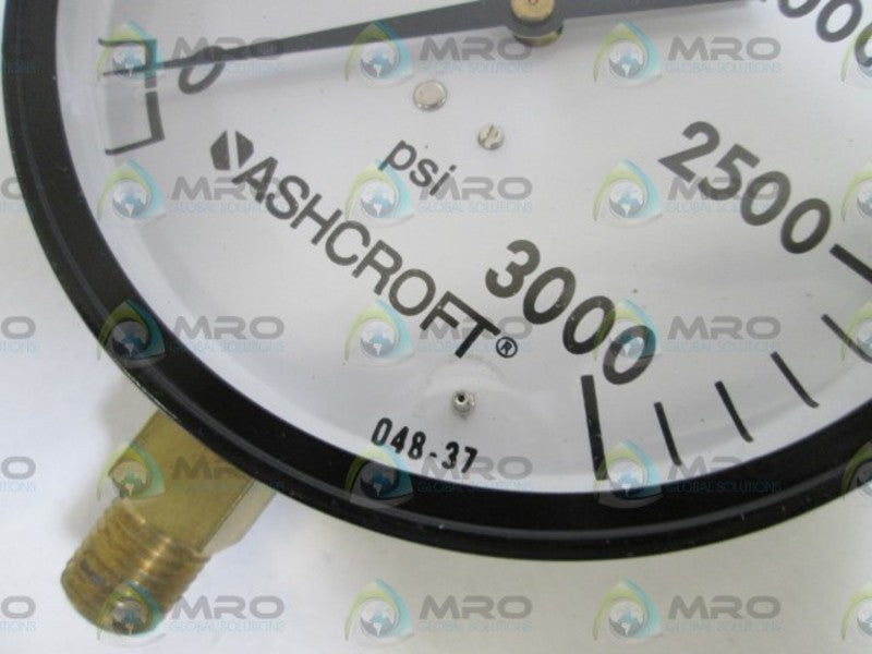 ASHCROFT 45W1000H02L-3000# PRESSURE GAUGE 0-3000 PSI  NSMP