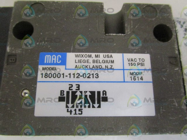 MAC 180001-112-0213 PNEUMATIC CONTROL VALVE * NEW NO BOX*