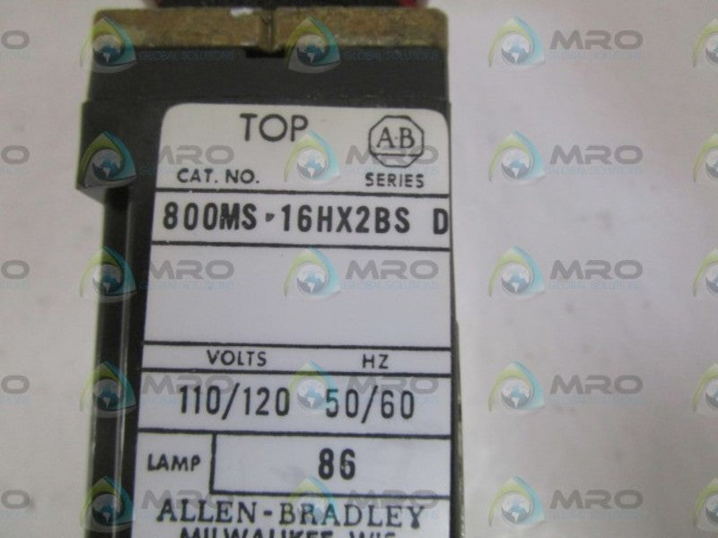 INDUSTRIAL SPARE PART 800MS-16HX2BS SER. D SELECTOR SWITCH  UNMP